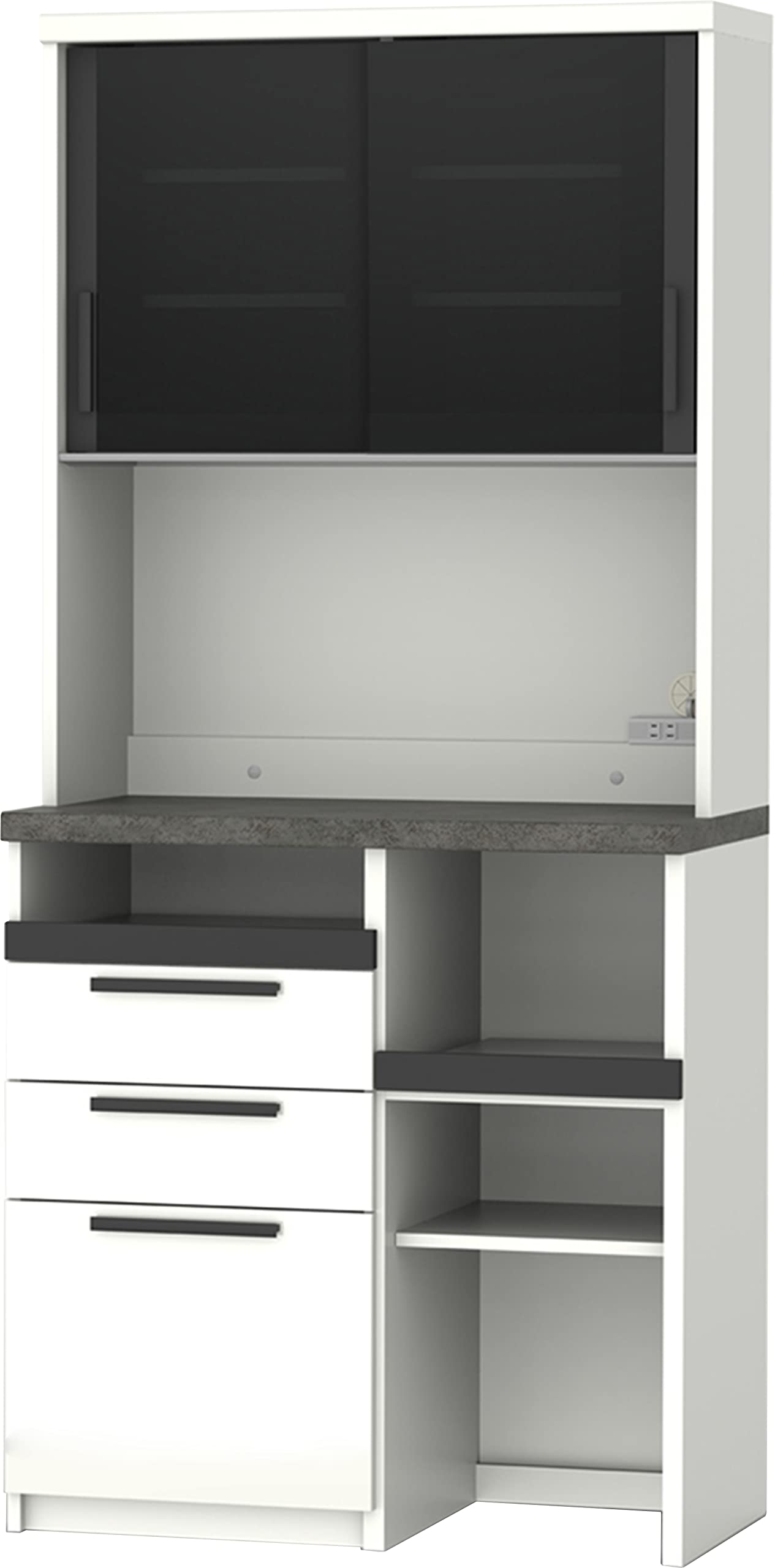 Amazon.co.jp: パモウナ(Pamouna) 食器棚 キッチンボード 幅90×奥行50