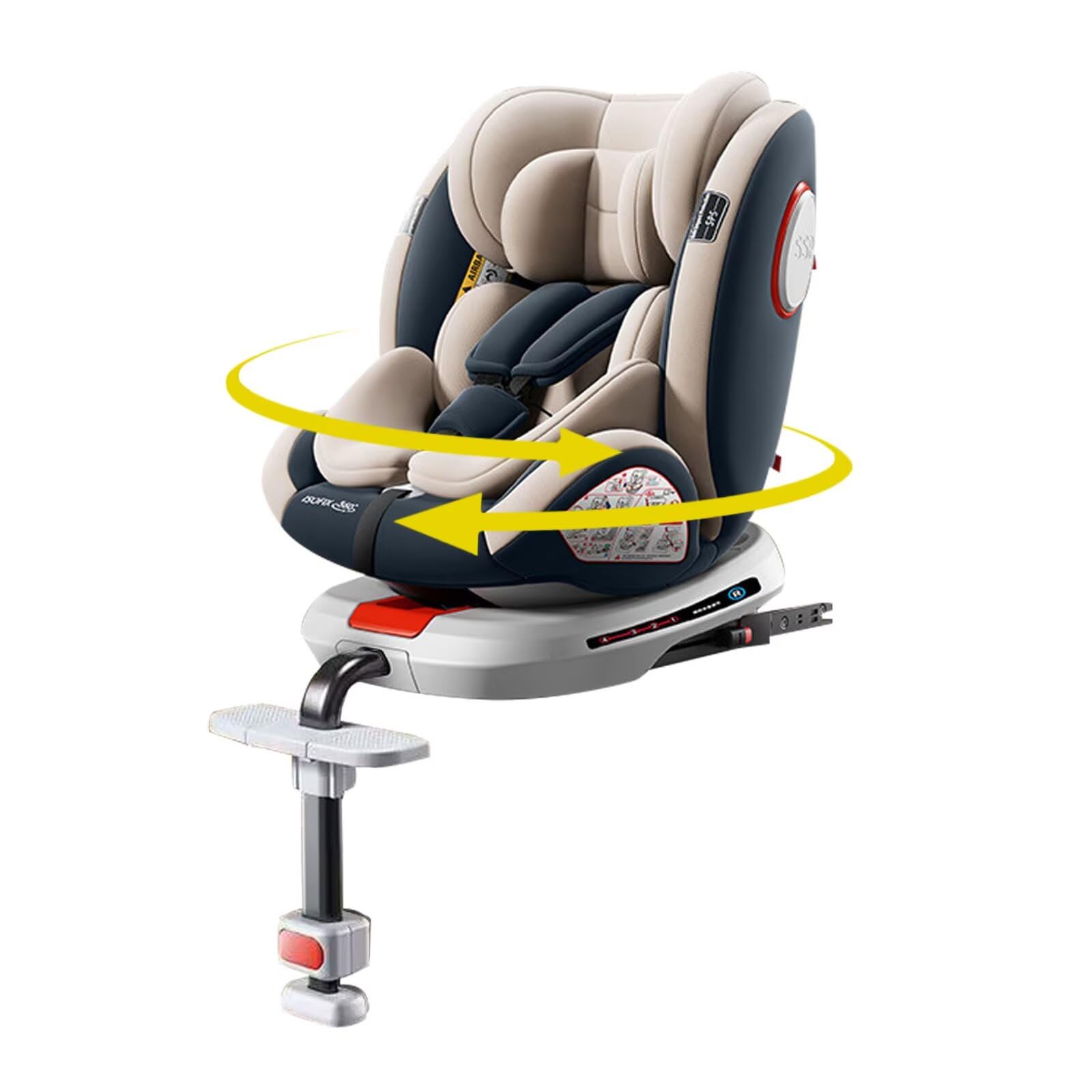 Amazon | HZDMJ チャイルドシート 360度 回転式 ISOFIX対応 成長に