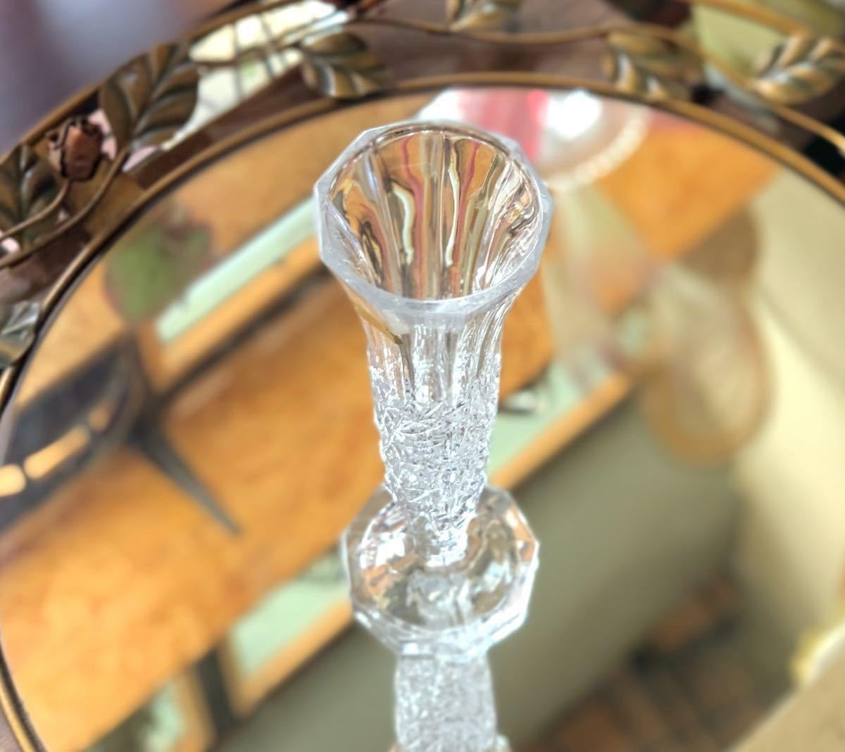 Amazon.co.jp: クリスタルガラス 花瓶 フラワーベース 花器 カメイ