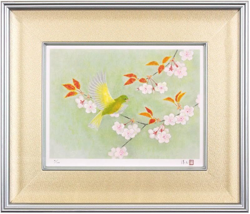 Amazon｜上村淳之 「 花鳥 」 オリジナルリトグラフ (石版画)｜アート