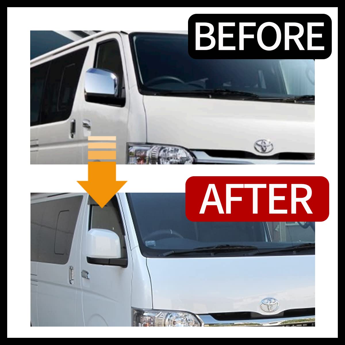 Amazon.co.jp: 【ZERO HOUSE】HIACE ハイエース 200系 6型 ドア ミラー