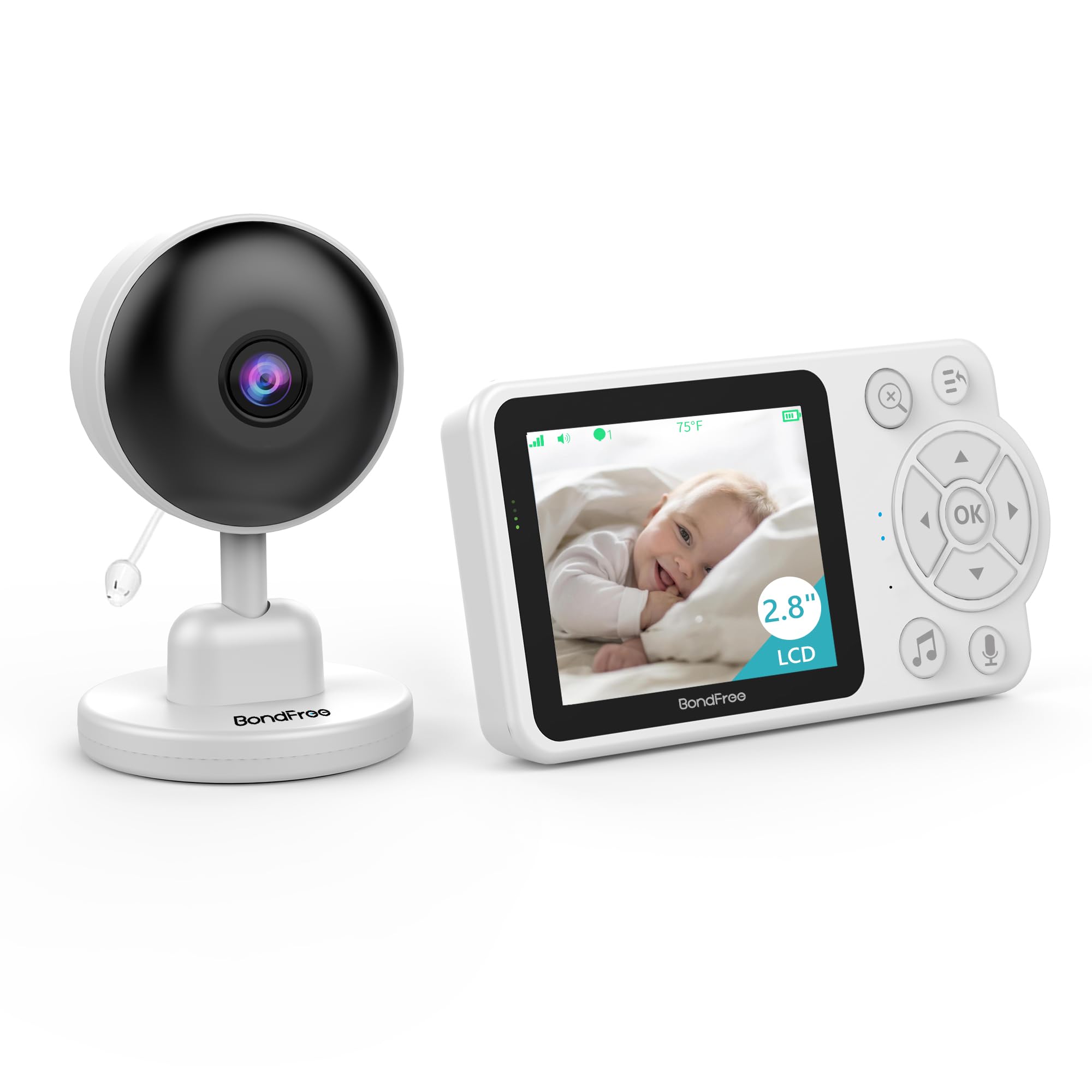 Amazon.co.jp: BondFree ベビーモニター 2600mAH バッテリー 2.8