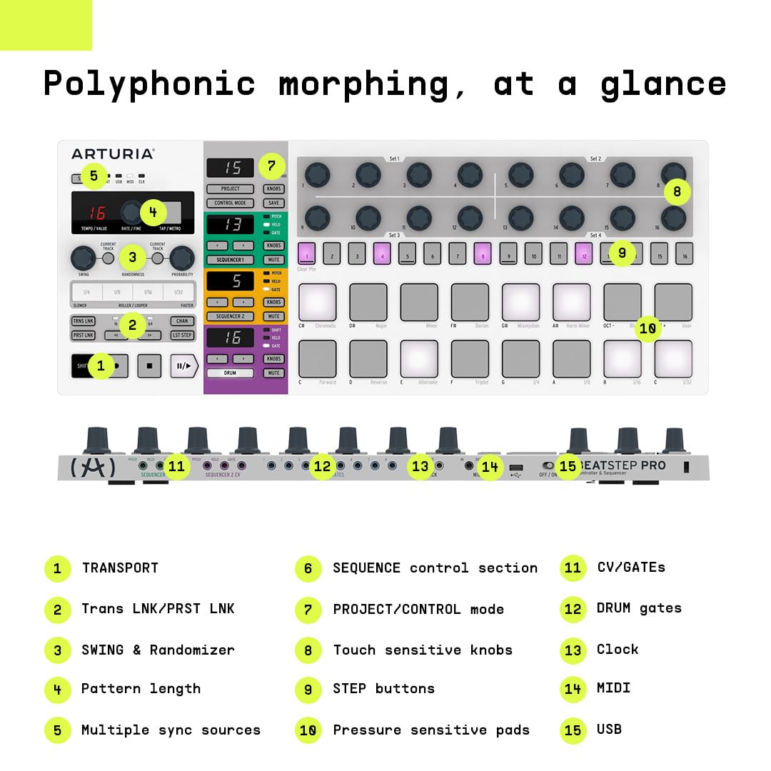 Amazon.com: Arturia BeatStep Pro Controller and Sequencer