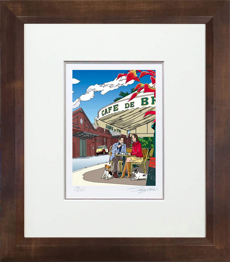 Amazon.co.jp: わたせせいぞう 版画(ジクレー） ｢レンガ色の街｣ : ホビー