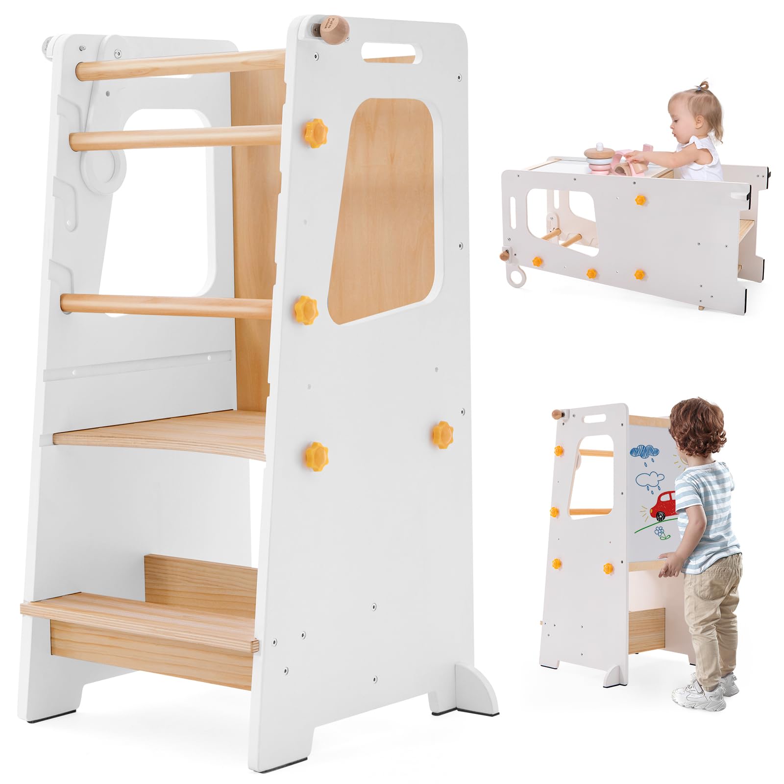 Amazon.com: 4 in 1 Toddler Kitchen Tower, Kids Kitchen Stool