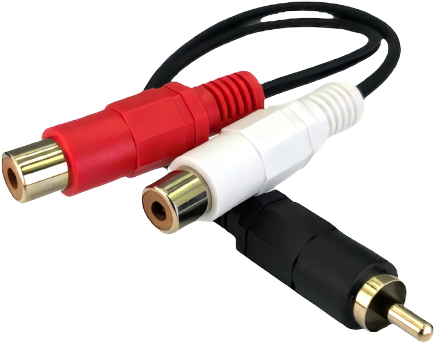 Amazon | RCA(オス)-2分配(赤・白)(メス)x2 オーディオケーブル 赤白