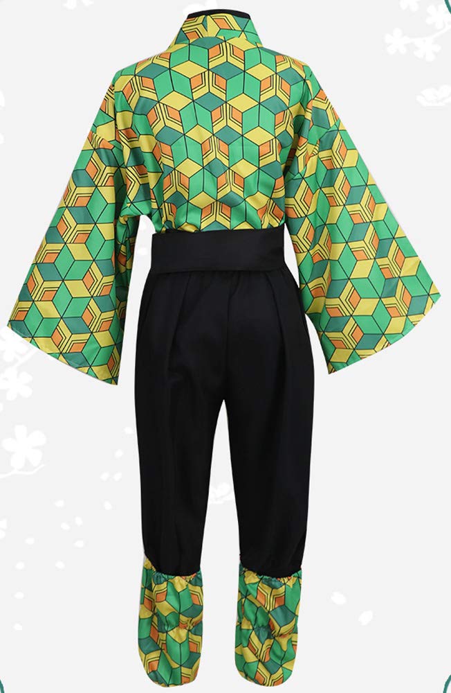 Amazon.co.jp: 鬼滅の刃 錆兎コスプレ衣装6点セット 狐面仮面付 お面付