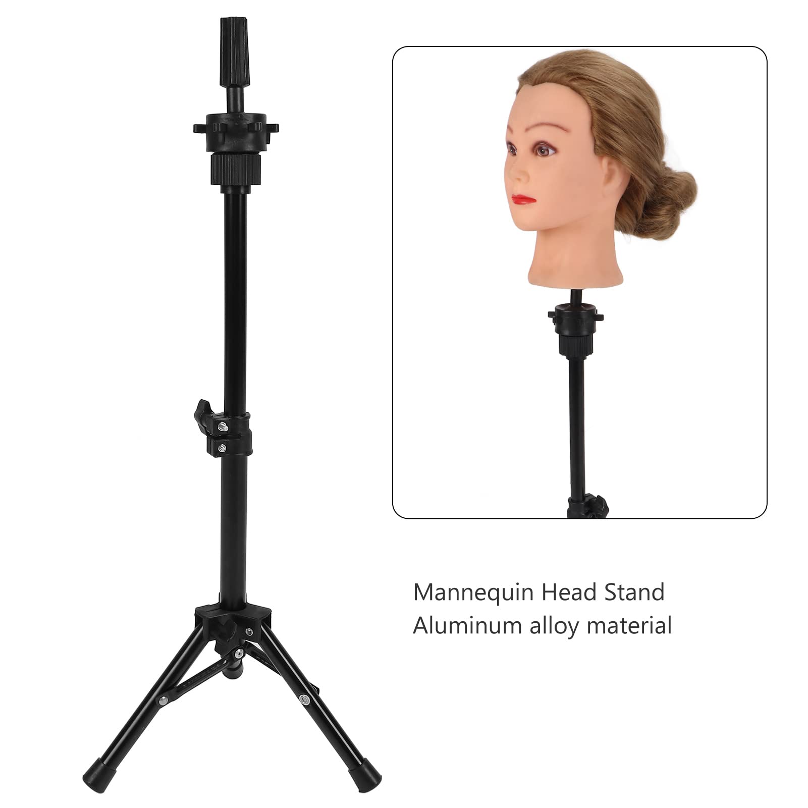 Amazon.co.jp: マネキンヘッドスタンド、ウィッグスタンド三脚、美容
