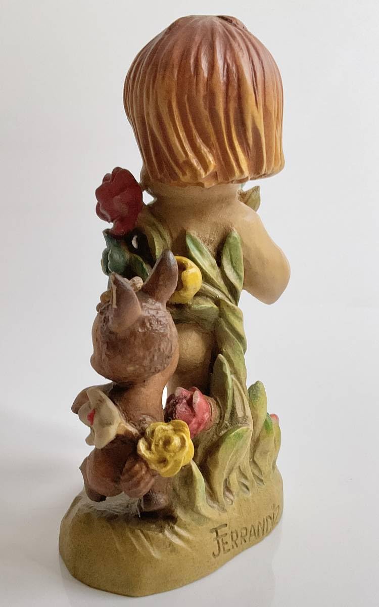 Amazon.co.jp: ANRI アンリ Nature Girl 木彫り人形 Juan Ferrandiz