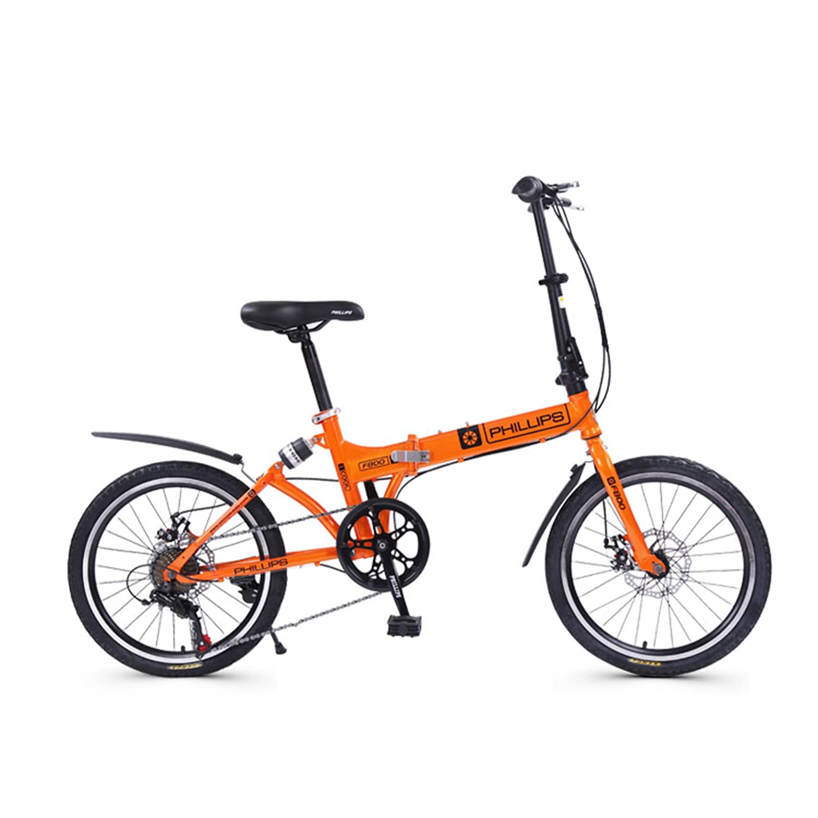 ZXQZ Folding Bike, 20-inch Speed Road Bike with Mechanical Double