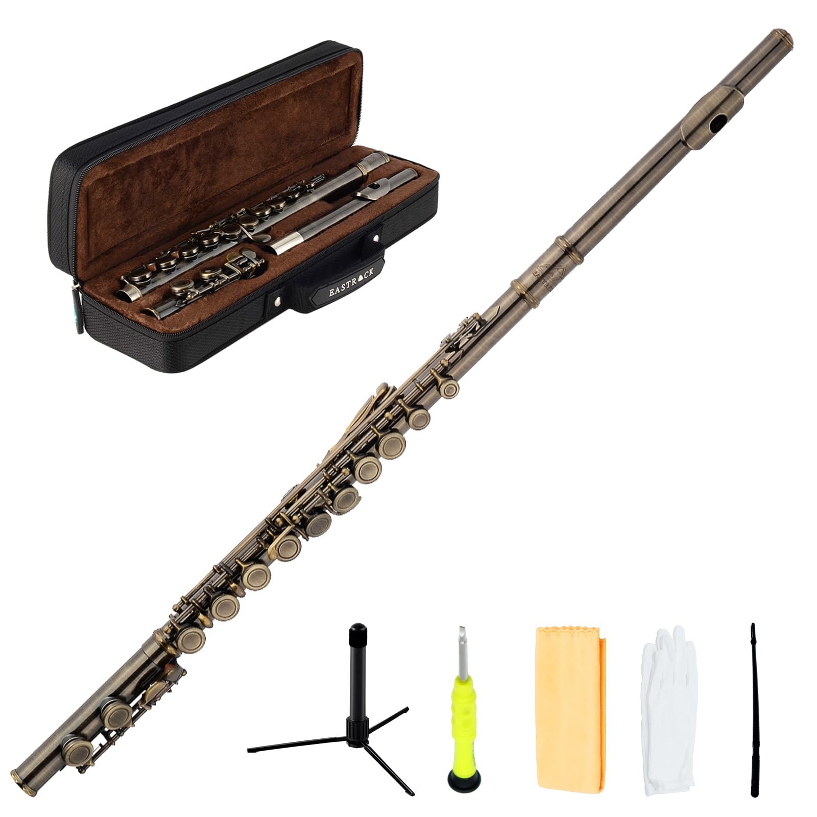 Amazon | EASTROCK クローズドホールフルート C 16キー 初心者/子供