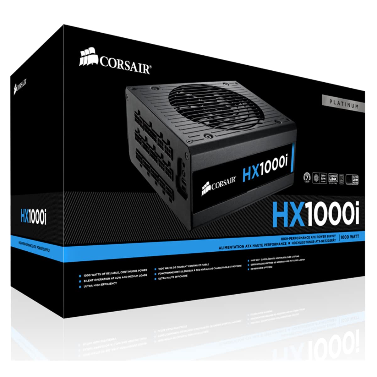 Amazon | Corsair HX1000i 1000ワット 80プラス プラチナ認定 PSU 高