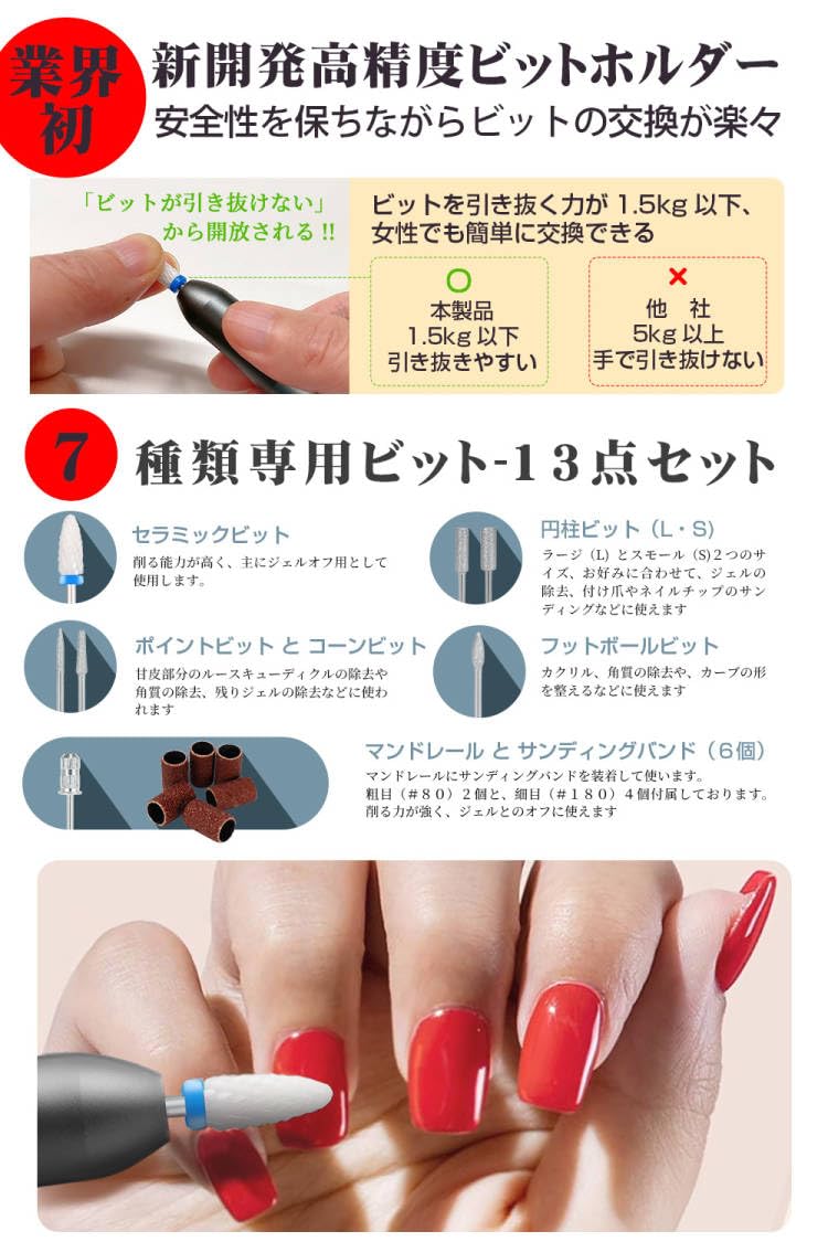 Amazon.co.jp: 【ネイリスト推薦】 ネイルマシン ジェルネイル オフ 13