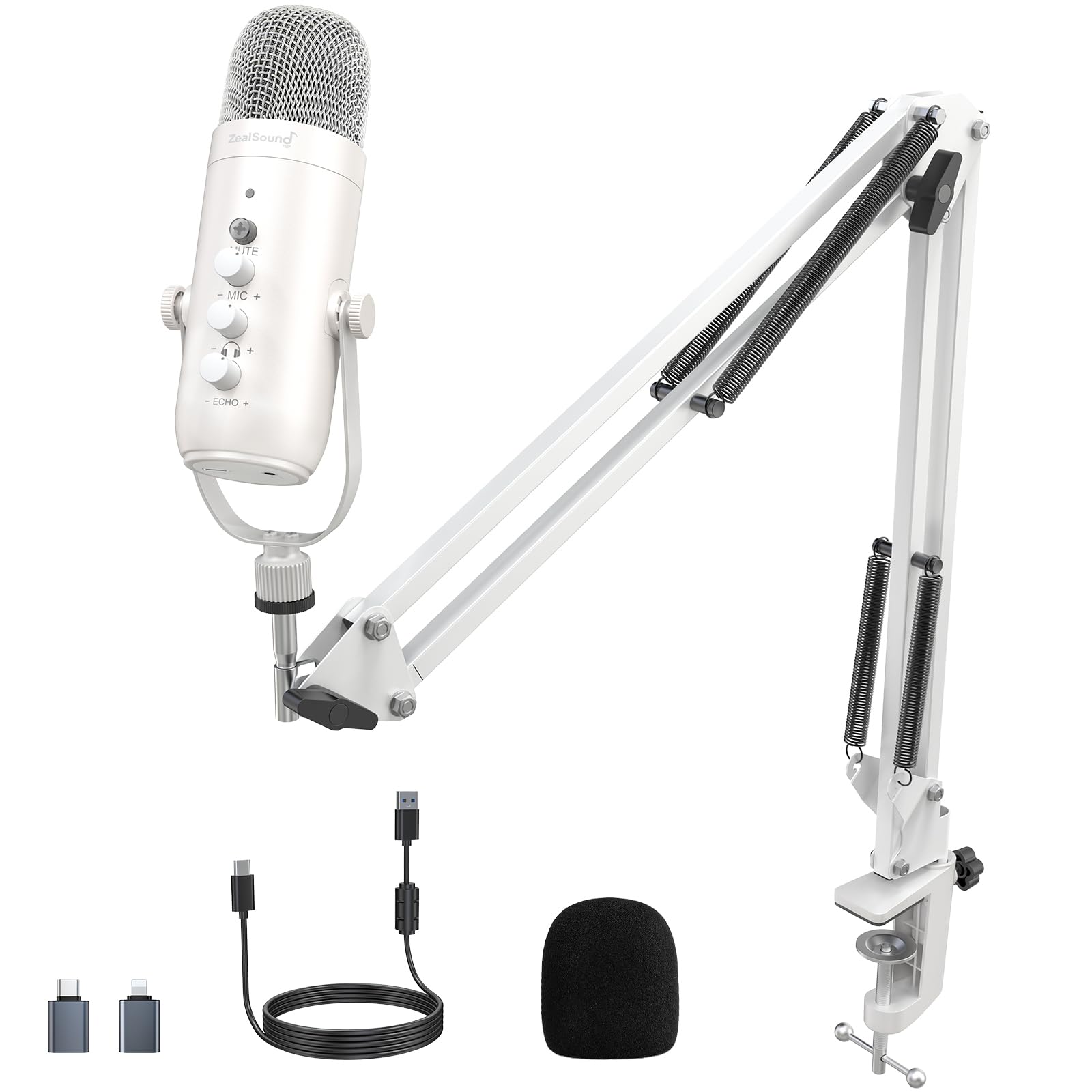 Amazon.com: ZealSound Gaming Microphone Kit,Podcast Condenser USB