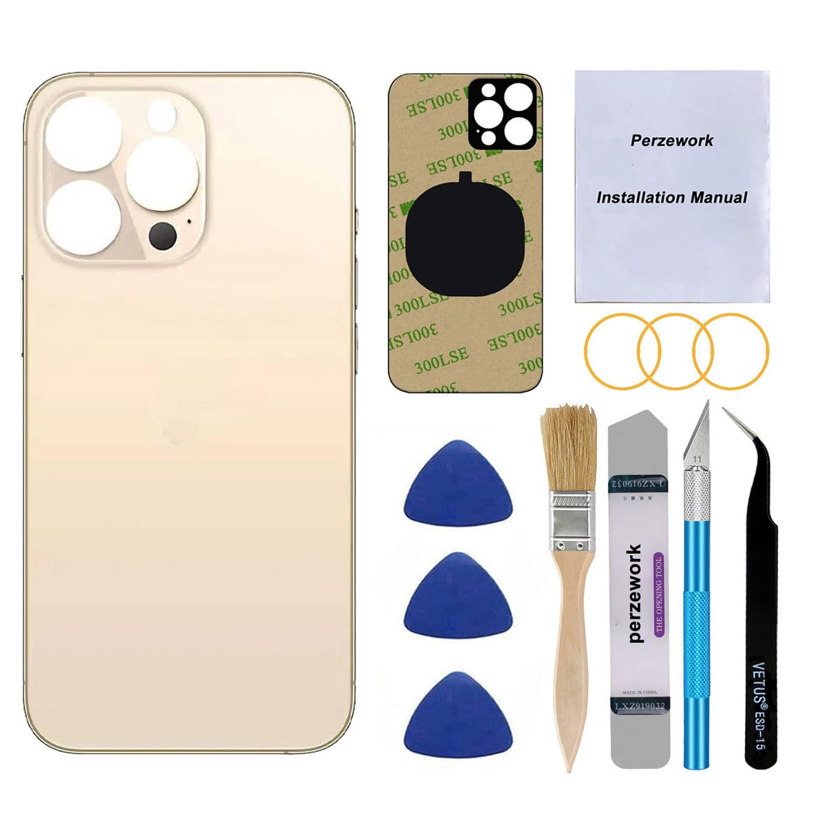 Amazon.co.jp: Perzework OEM リアバックガラス iPhone 13 pro 6.1