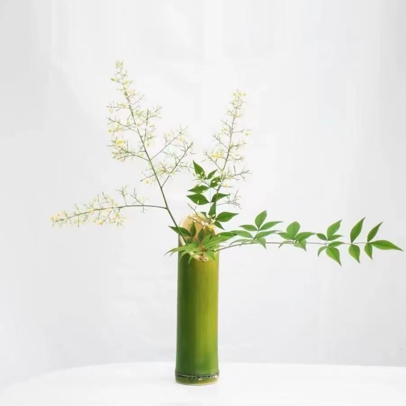 Amazon.co.jp: Warayumi 竹花瓶 竹 造花 斜めの花瓶 根の花瓶 花植物