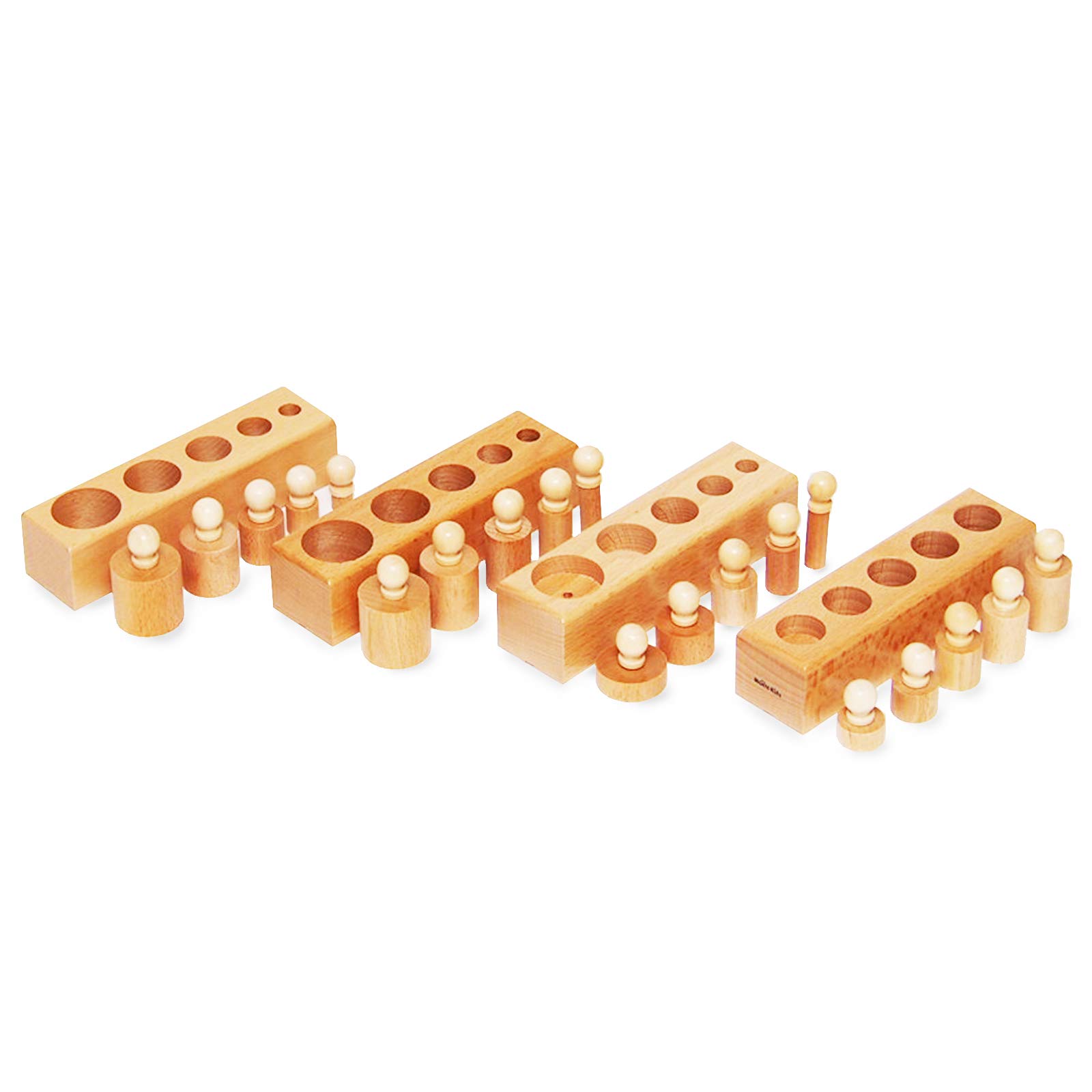 Amazon | 【MONTE Kids】モンテッソーリ教具 - シリンダー円柱さし