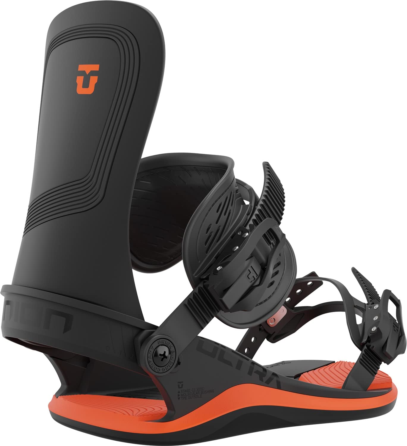 Union Ultra Mens Snowboard Bindings Black/Orange Sz M (8-10