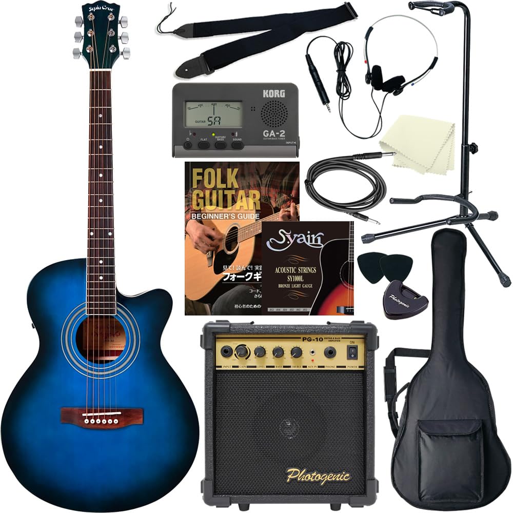 Sepia Crue EAW-180-BLS エレアコ ギター ブルー Sepia Crue EAW-180