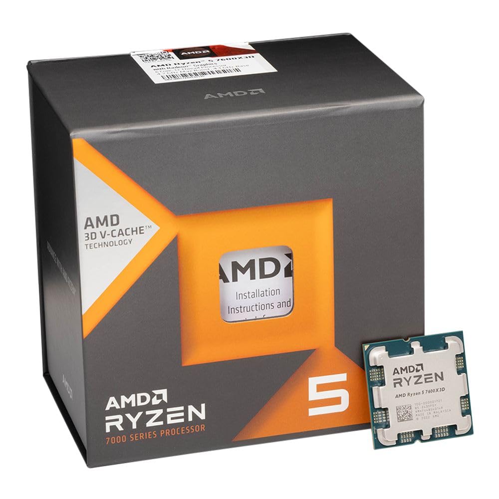 Amazon.com: AMD Ryzen 5 7600X3D Raphael AM5 4.1GHz 6-Core Boxed
