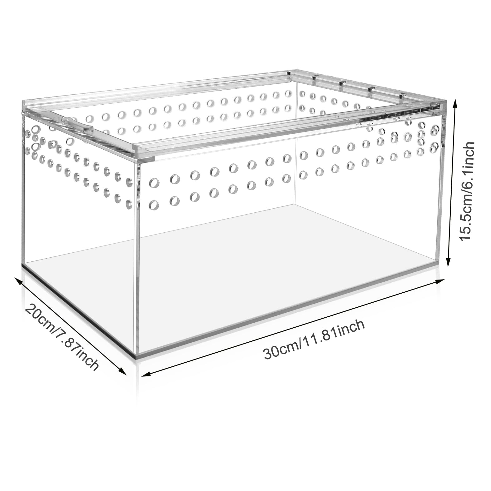 爬虫類、小動物アクリルケージ32cm×32cm 高さ40 cm 爬虫類、小動物