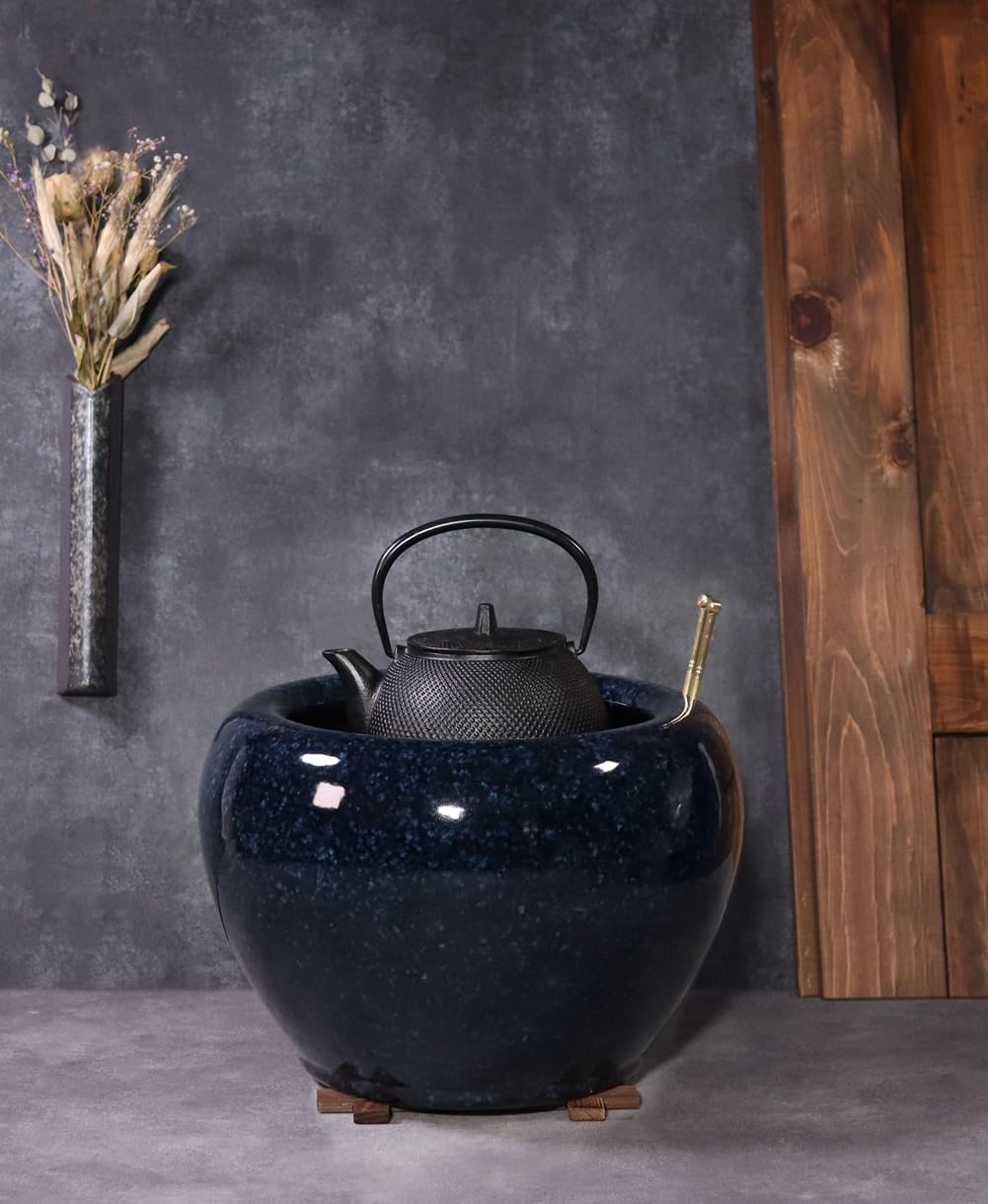 Amazon.co.jp: まるいち本店 信楽焼 10号生子火鉢セット（火箸・五徳