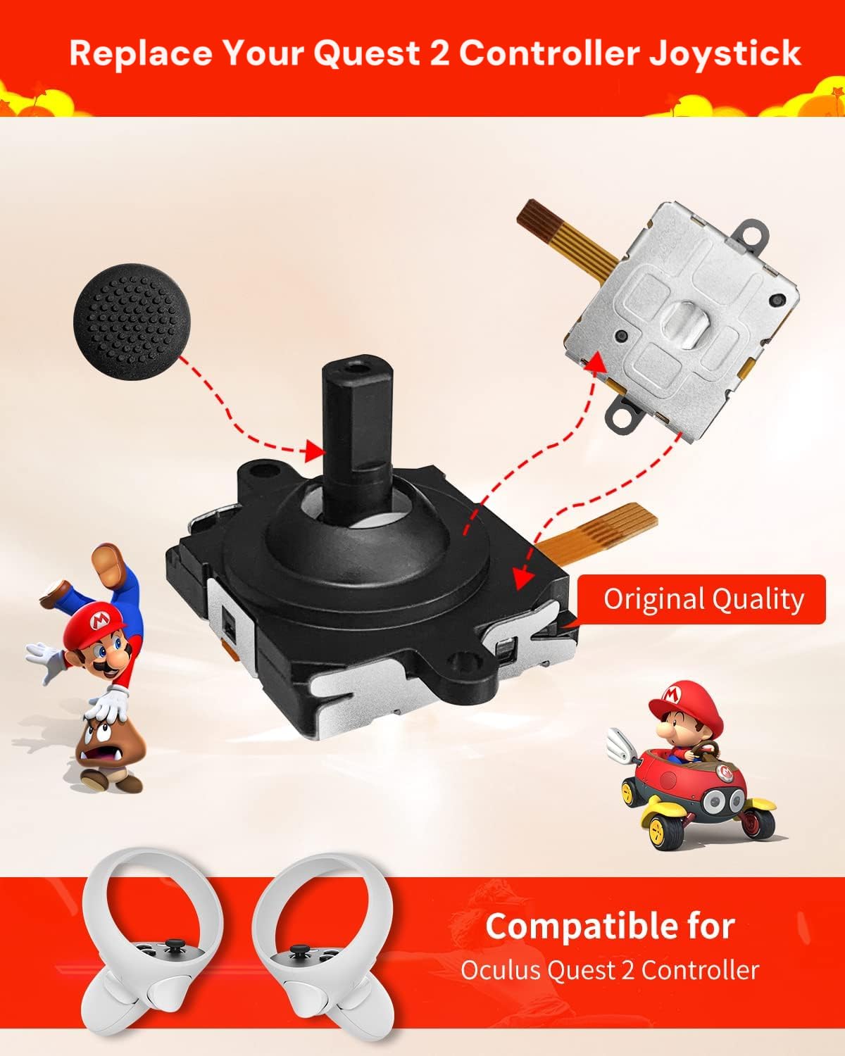 Amazon.co.jp: Oculus Quest 2コントローラー用ジョイスティック交換