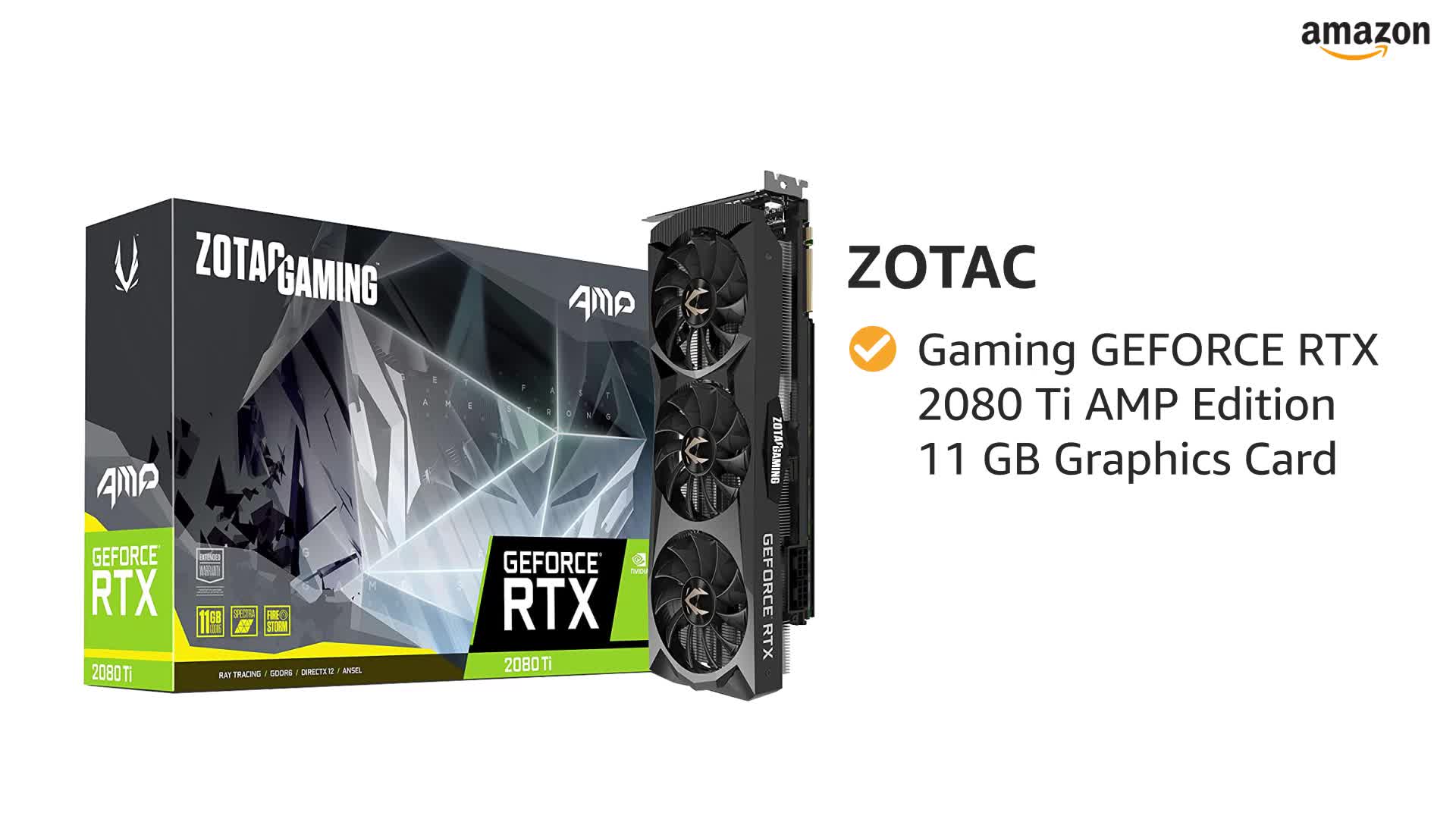 Amazon.in: Buy ZOTAC Gaming GEFORCE RTX 2080 Ti 11GB AMP Edition