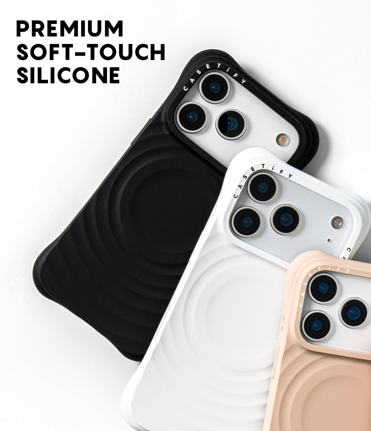 Amazon.co.jp: CASETiFY ウェーブ シリコン iPhone 17 Pro ケース [波