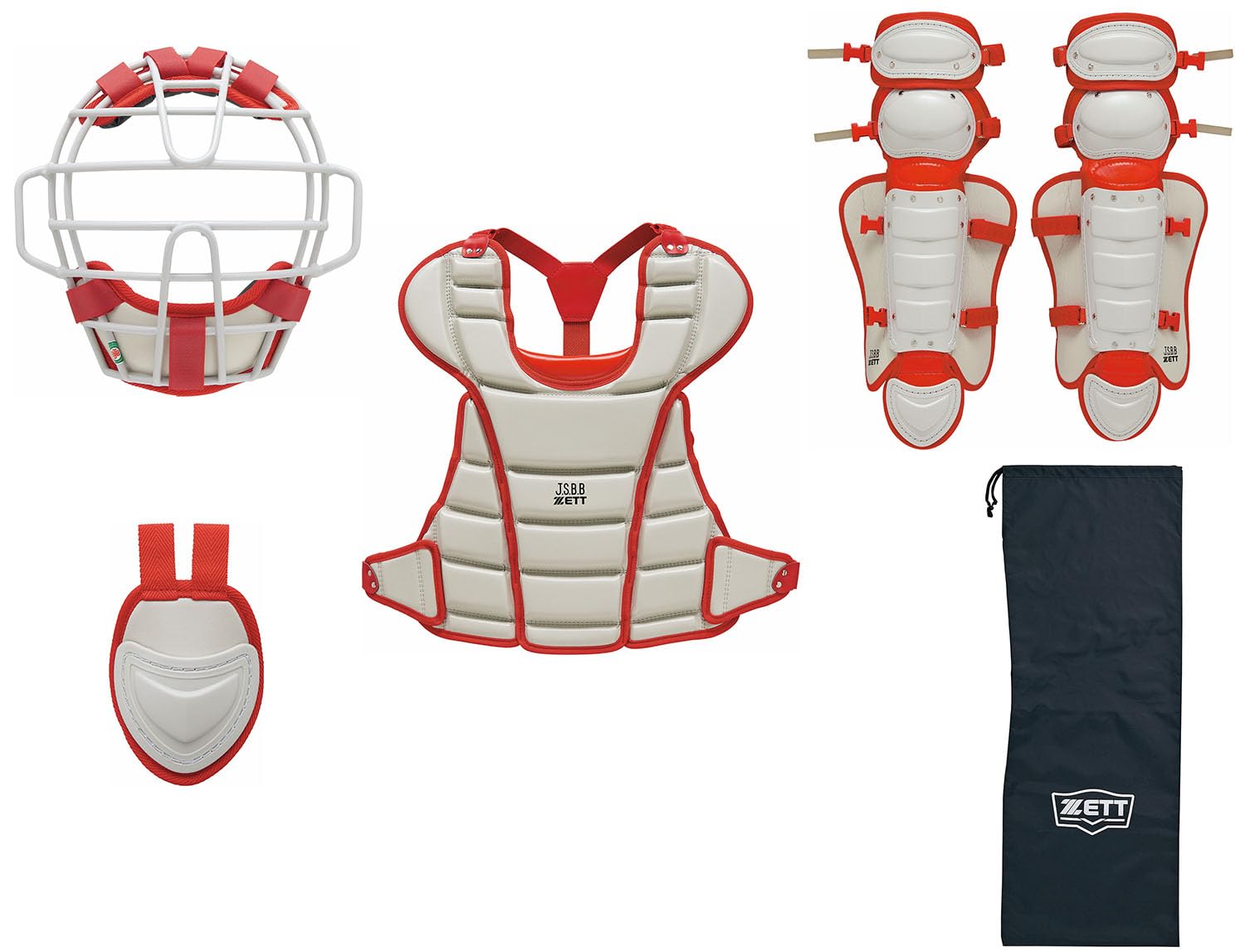 Amazon | ゼット(ZETT) 少年軟式用カラーキャッチャー防具4点セット