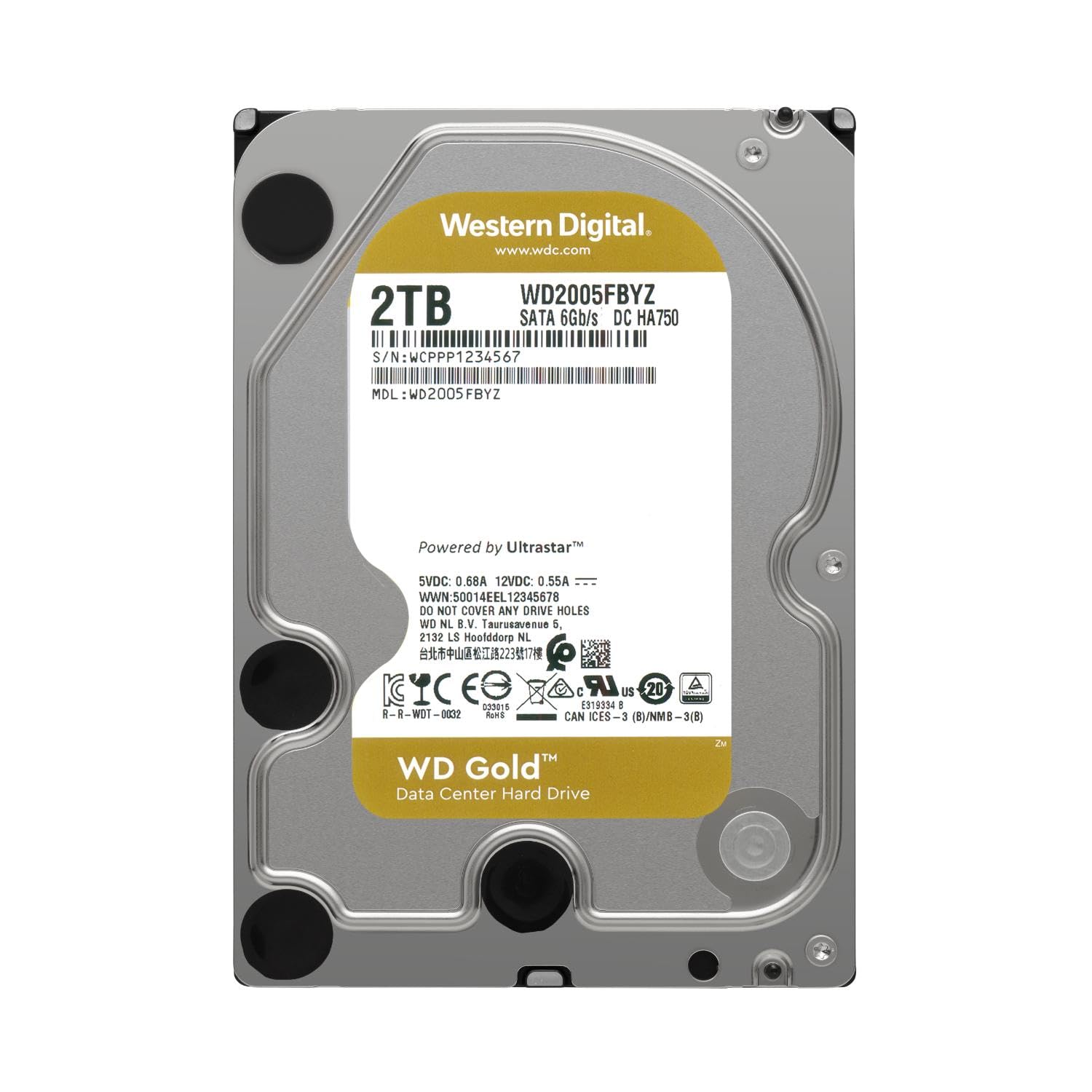 Western Digital Gold 2TB Enterprise Class Hard Disk Drive - 7200