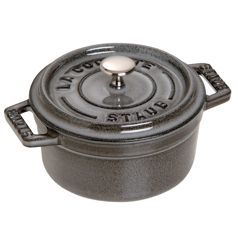 Amazon.com: Staub Cast Iron 0.25-qt Mini Round Cocotte - Graphite