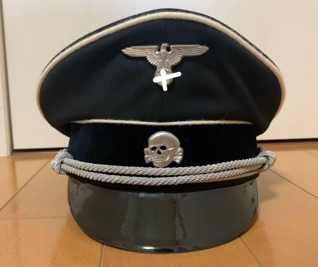 レプリカ アルゲマイネSS将校制帽 鷲章 髑髏帽章付EREL社製 ナチス
