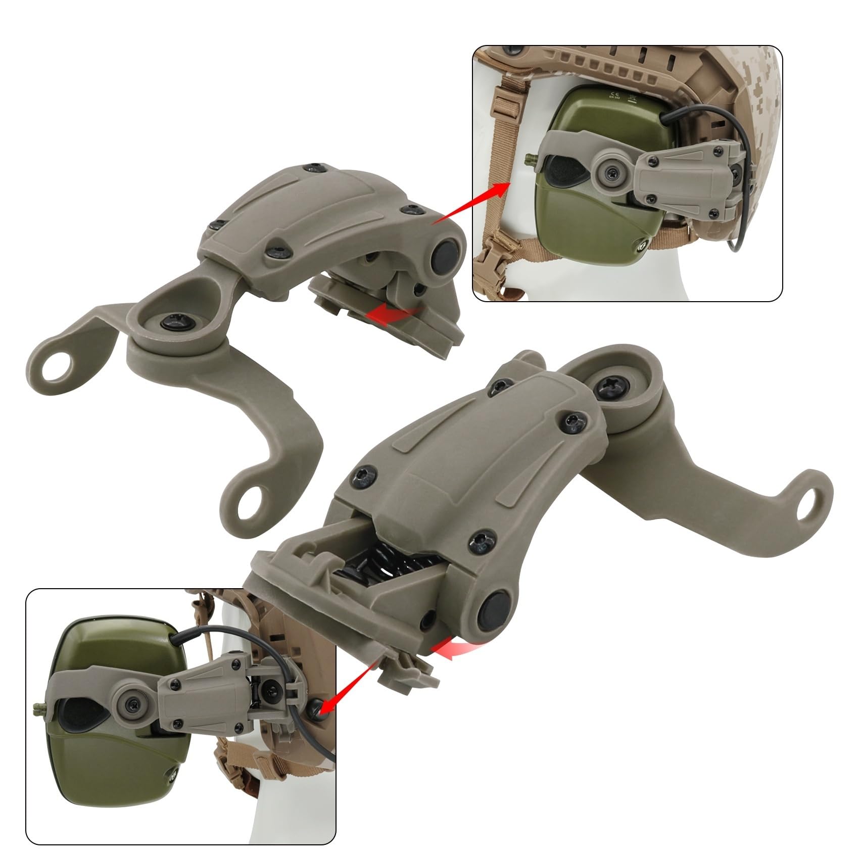 Amazon.co.jp: タクティカルヘルメット ARCレールアダプター