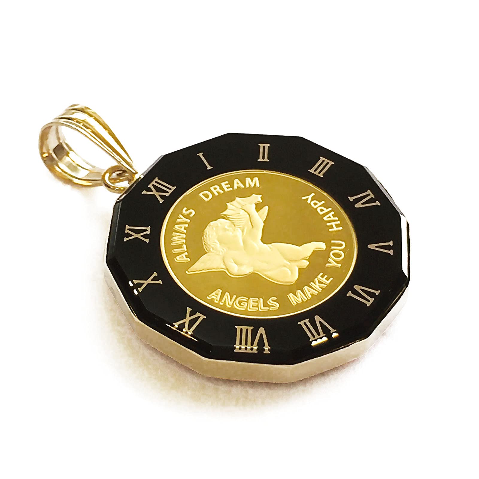 Amazon.co.jp: エンジェルコイン ペンダント K24 純金 ペンダント