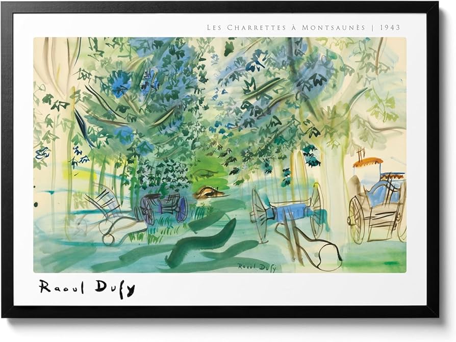 Amazon.co.jp: ラウル・デュフィ ヴィンテージポスター抽象風景