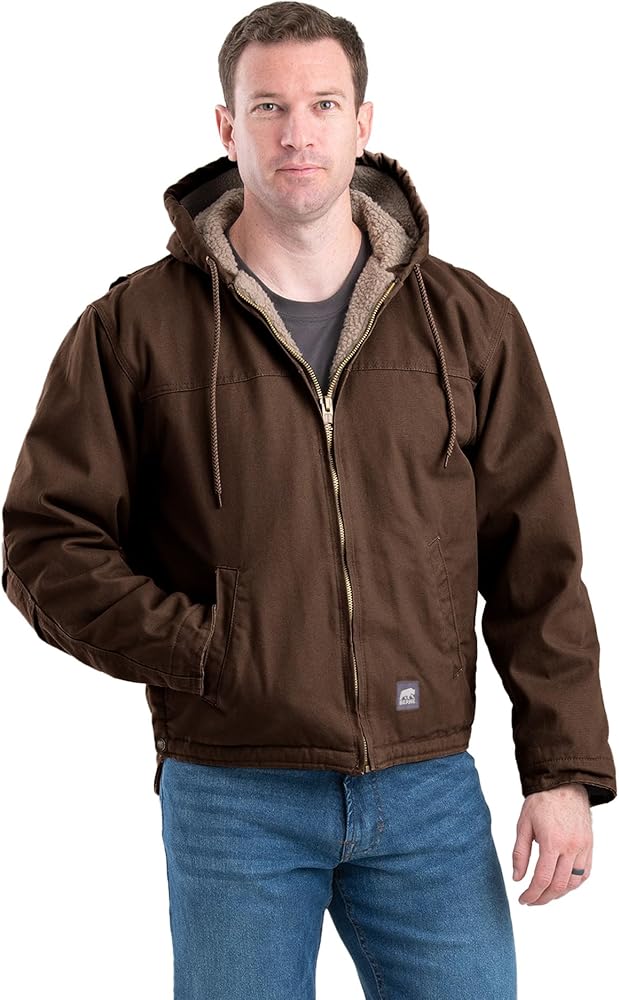 Amazon.com: Berne Men's Heartland Washed Duck Hooded Work Coat