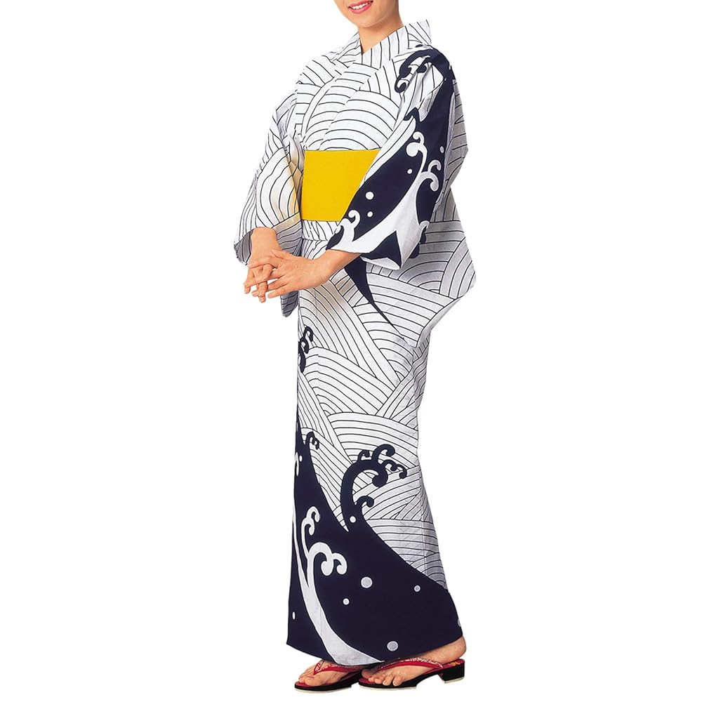 ♦︎きもの結♦︎有松鳴海絞り 浴衣 七宝文 綿♦︎f ♦︎きもの結