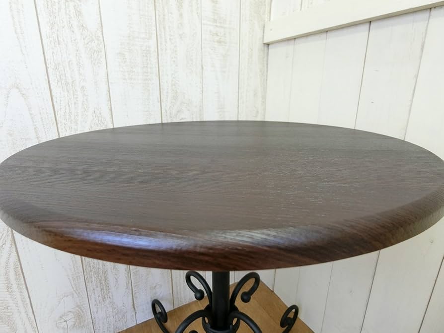 Amazon｜サイドテーブル 丸 48 アイアン脚 カフェテーブル