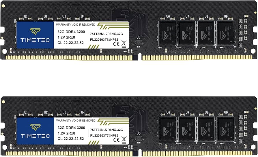 Timetec 64GB KIT(2x32GB) DDR4 3200MHz (or 2933MHz or 2666MHz) PC4