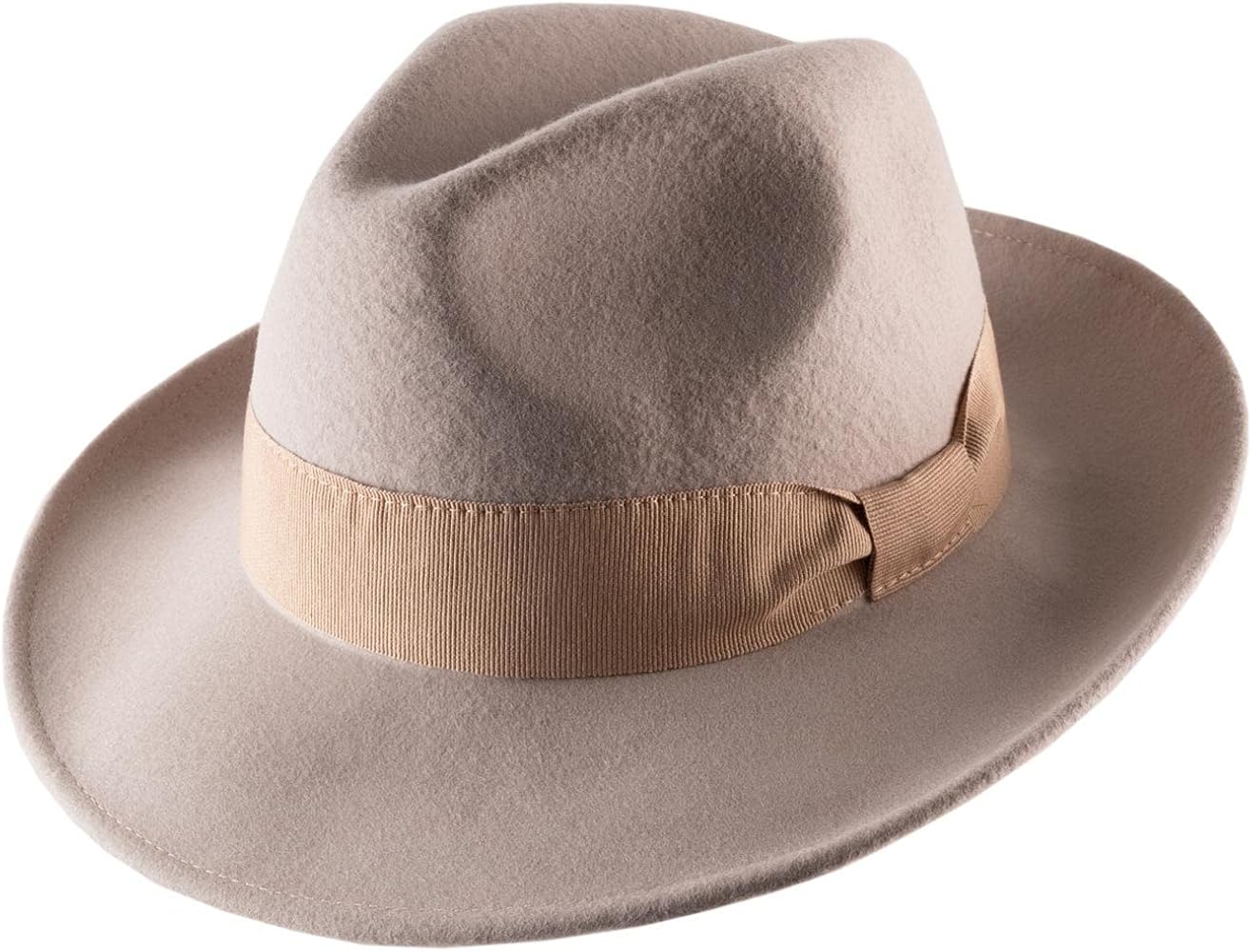 Classic Italy Fedora Wool Felt Fedora Hat Packable Water Repellent