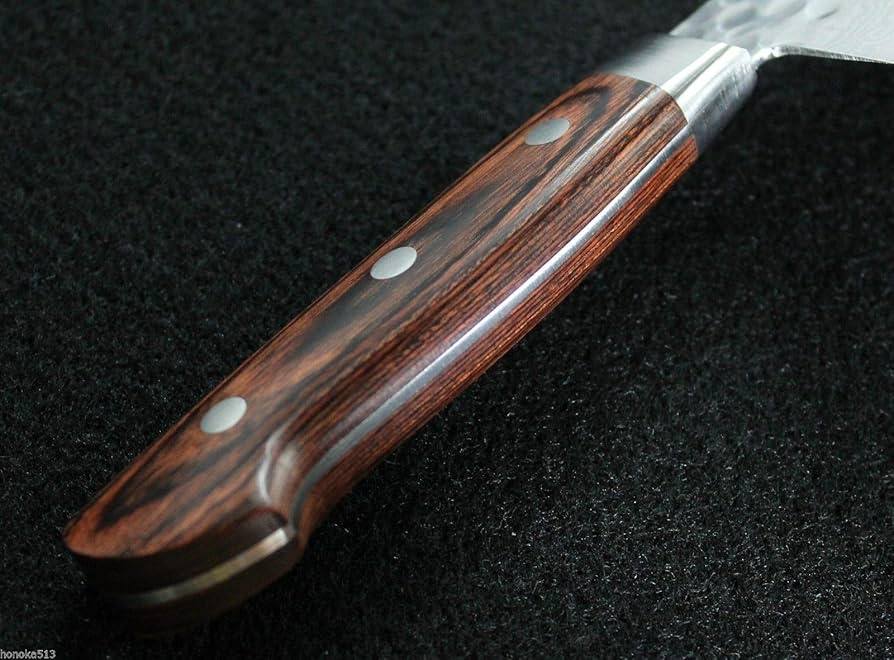 Amazon｜月光作 V金10号 槌目 ダマスカス 牛刀 包丁 210㎜ #1704 （箱