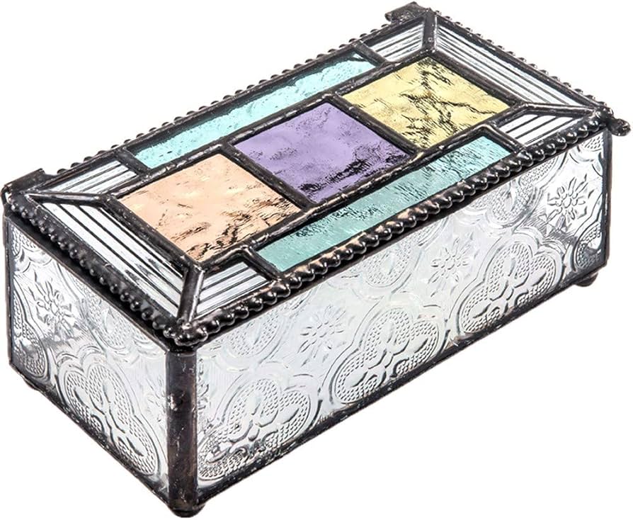Amazon.com - Colorful Stained Glass Jewelry Box – Decorative