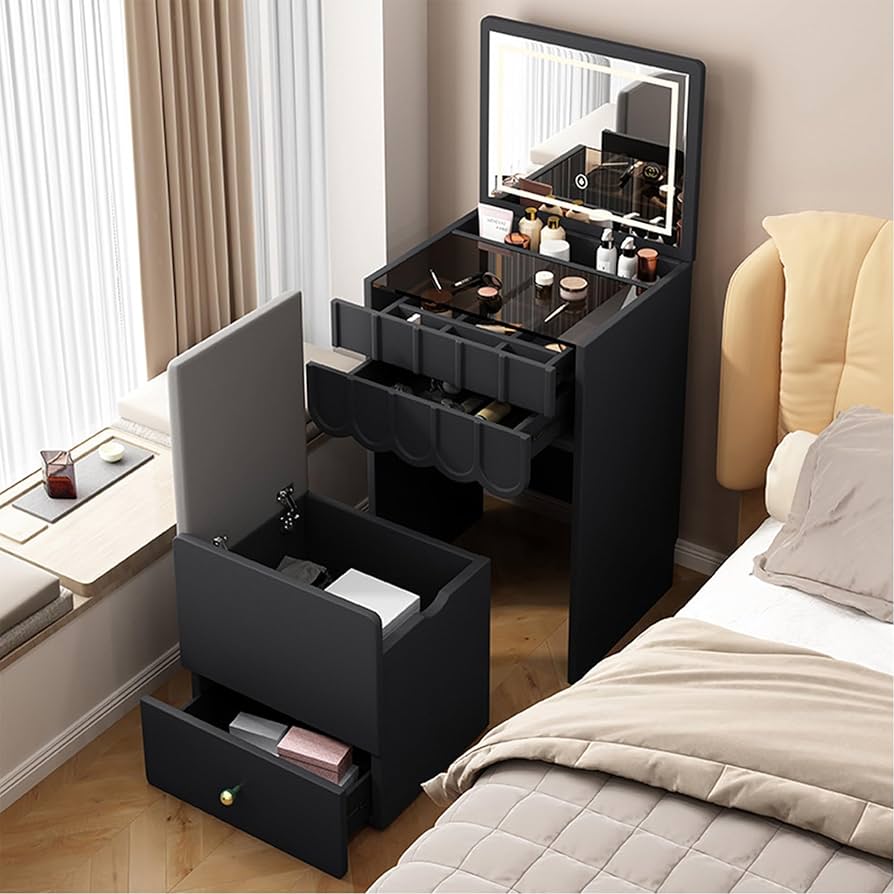 ブラックフライデー限定ドレッサーコンパクト LEDライト付き 化粧台