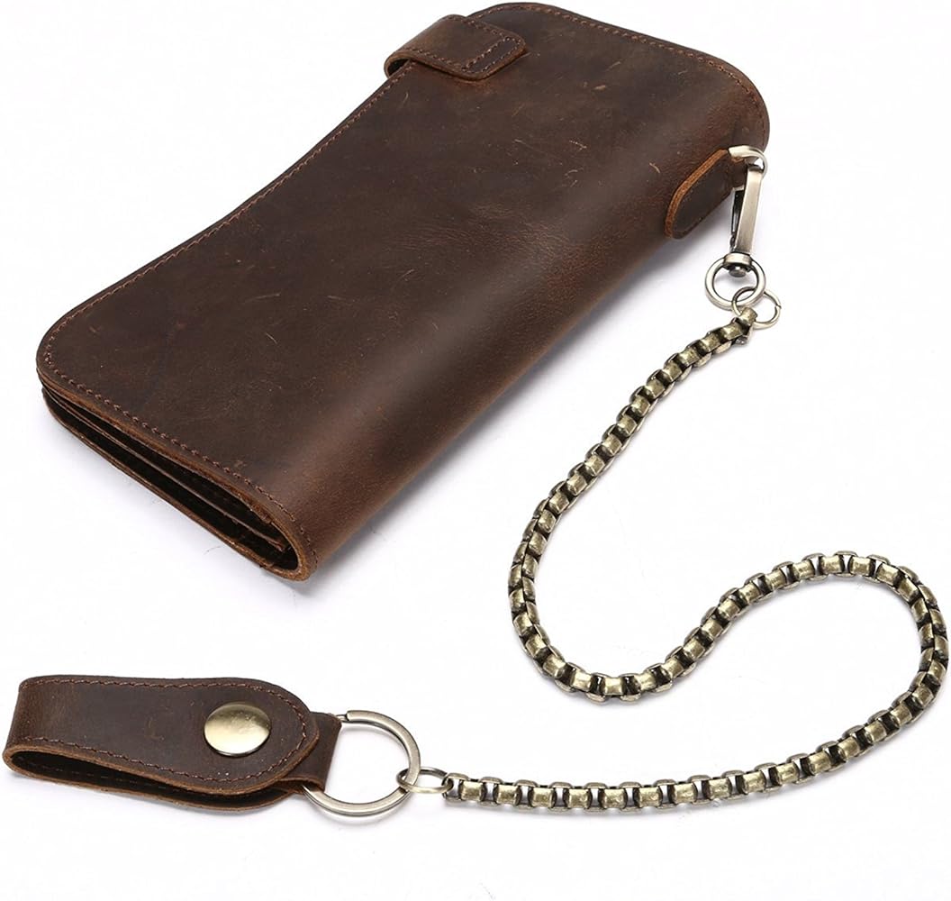 Amazon | RS メンズ ウォレット チェーン付き レザー ロング 二つ折り