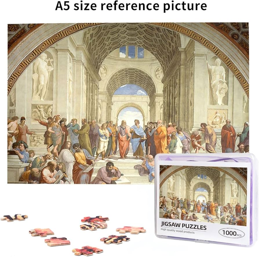 Amazon.co.jp: ジグソーパズル 1000ピース 絵画風 壁紙 アテナイの学堂