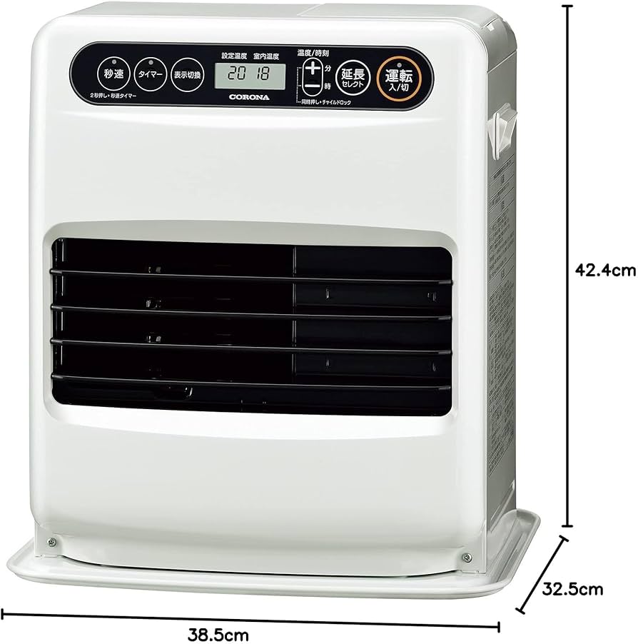 Amazon.co.jp: CORONA FH-G32YA2(W) Petroleum Fan Heater, Made in
