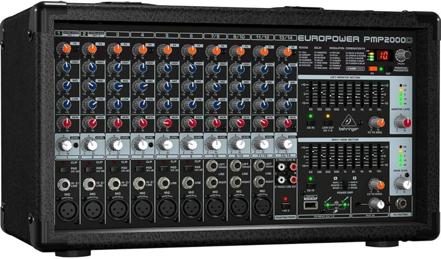 Amazon.com: Behringer EUROPOWER PMP2000D 2000 Watt 14 Channel