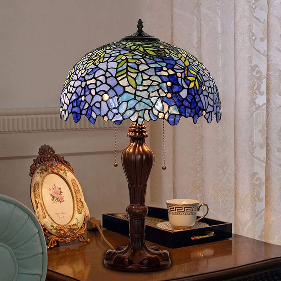 Amazon.co.jp : ティファニーランプ、ステンドグラスランプ、パープル