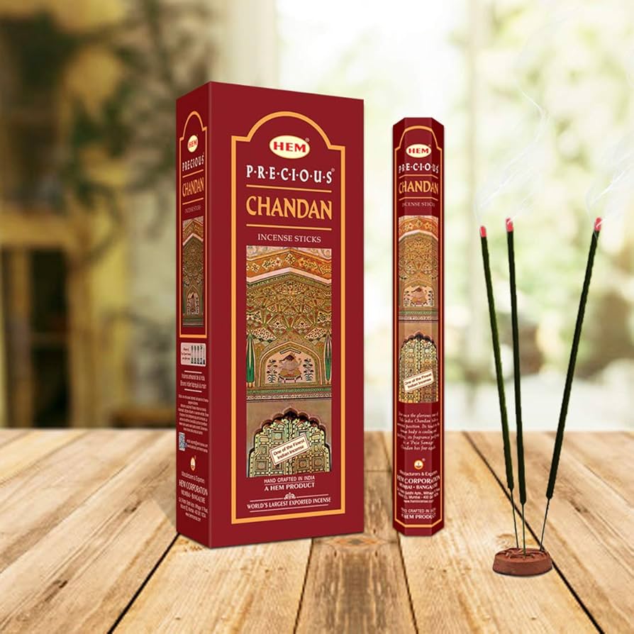 Amazon.com: HEM Precious Chandan Incense Sticks | Pack of 6 Boxes